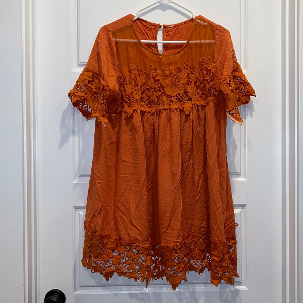 Flowy Orange Blouse